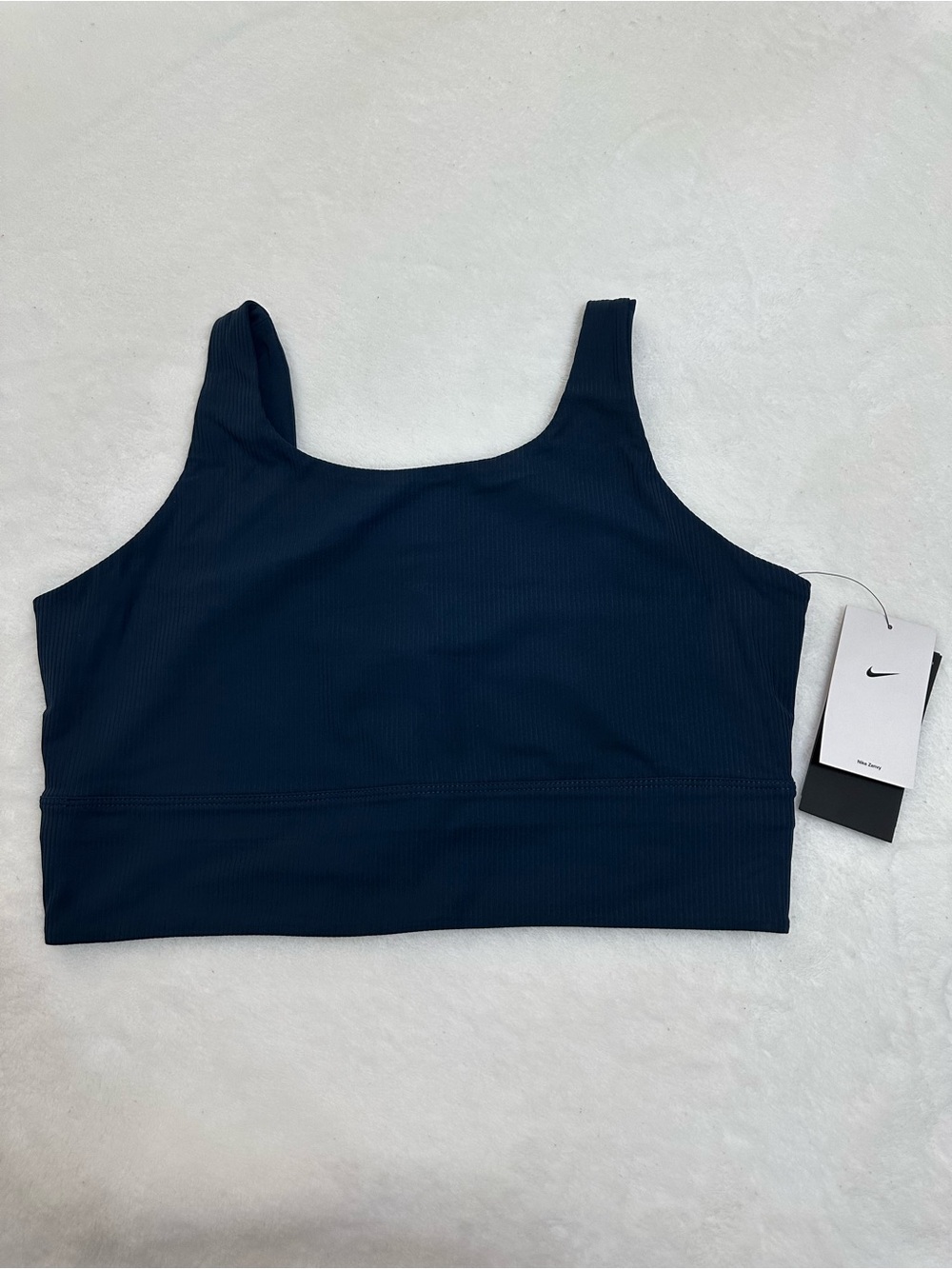 Nike Dark Navy Ribbed Scoop Sports Bra Tank